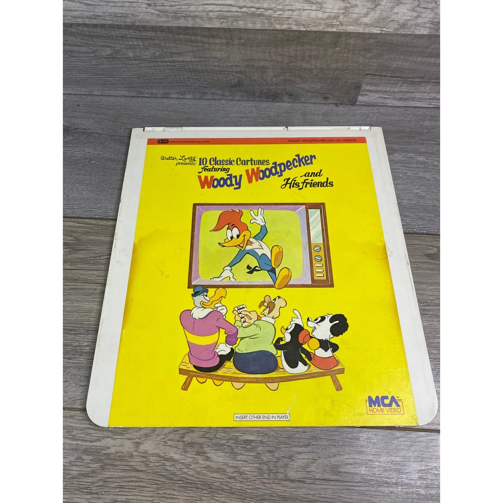Woody Woodpecker and His Friends 10 Classic Cartunes CED Video Disc 1983 MCA